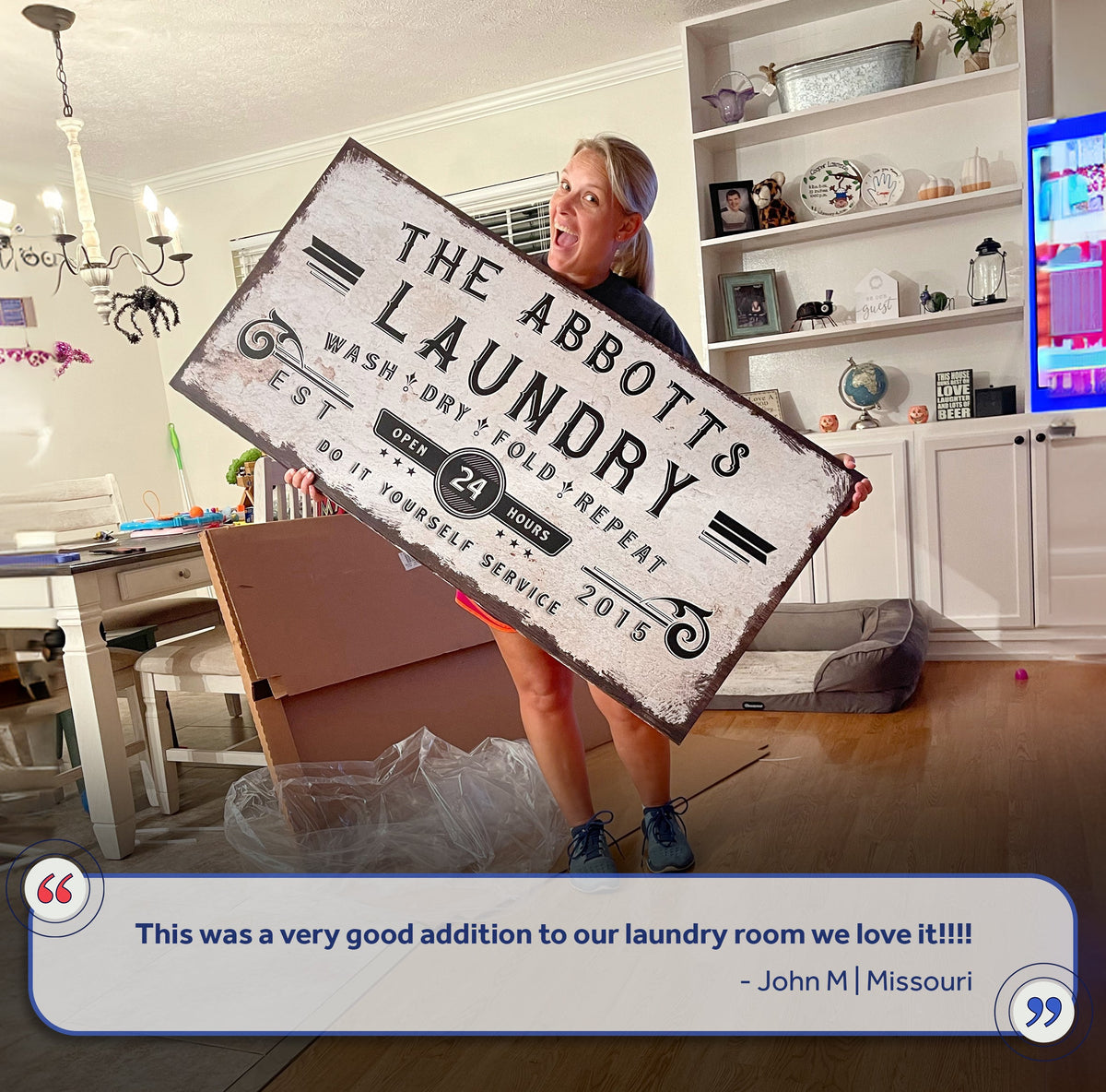 Personalized Laundry Room Sign by Tailored Canvases