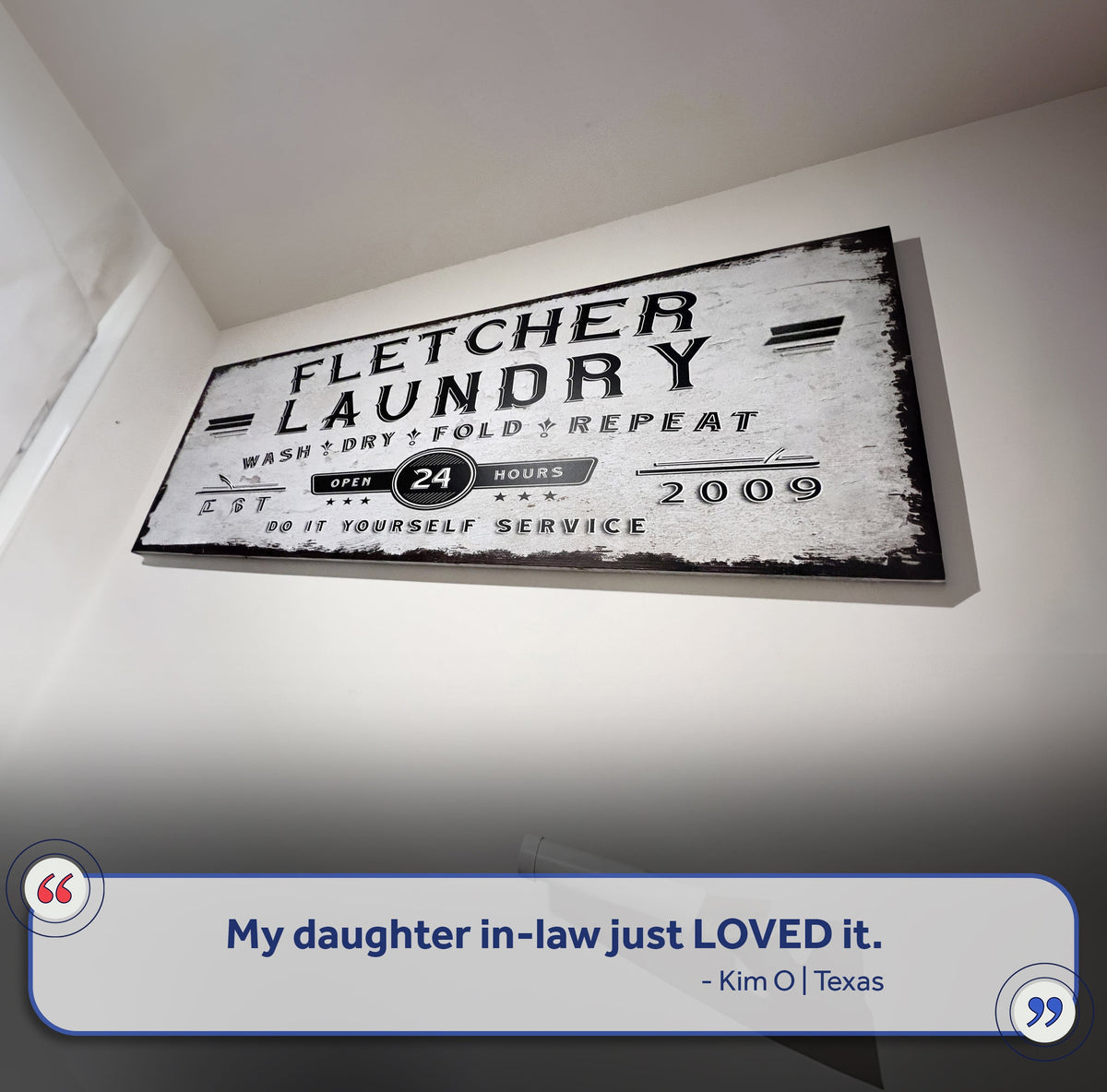 Personalized Laundry Room Sign by Tailored Canvases