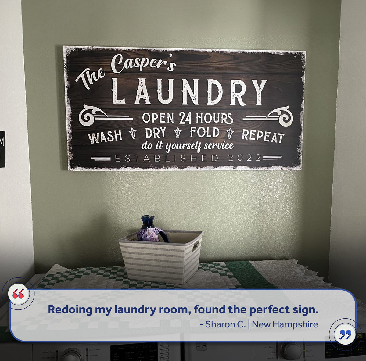 Personalized Laundry Room Sign III by Tailored Canvases