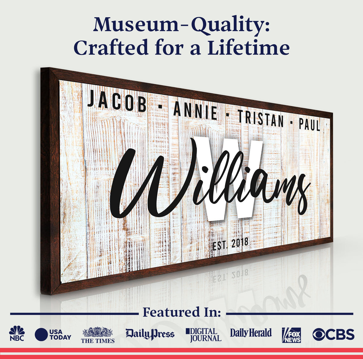 Family Wood Sign III by Tailored Canvases