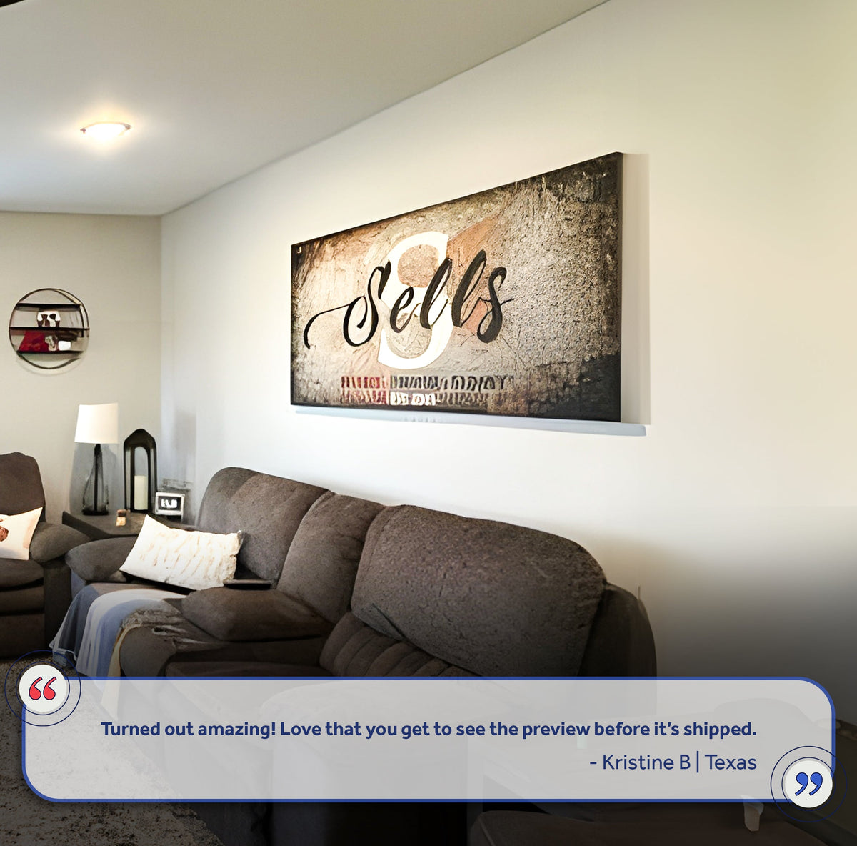 Family Last Name Sign by Tailored Canvases