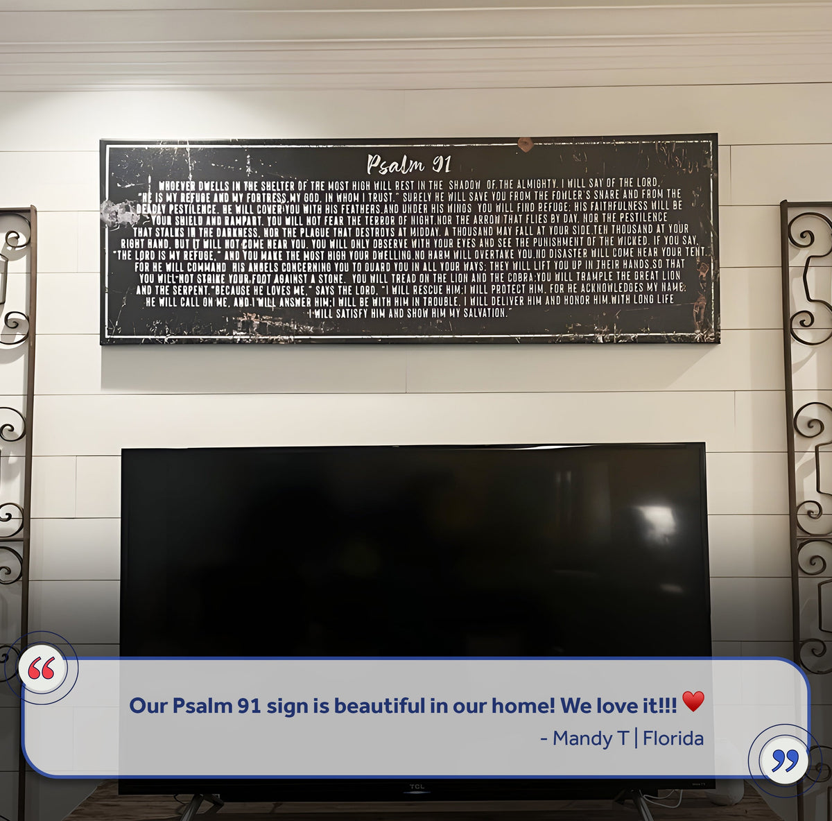 Psalm 91 - He Is My Refuge Sign II by Tailored Canvases