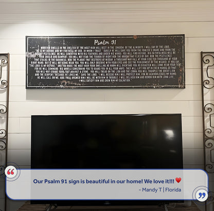 Psalm 91 - He Is My Refuge Sign II by Tailored Canvases
