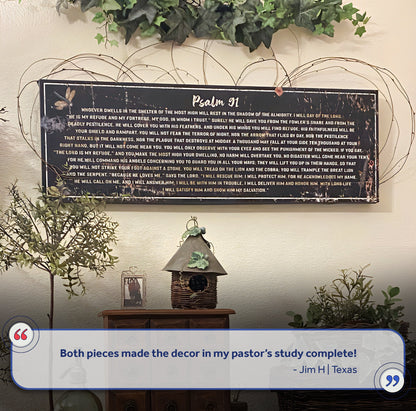 Psalm 91 - He Is My Refuge Sign II by Tailored Canvases