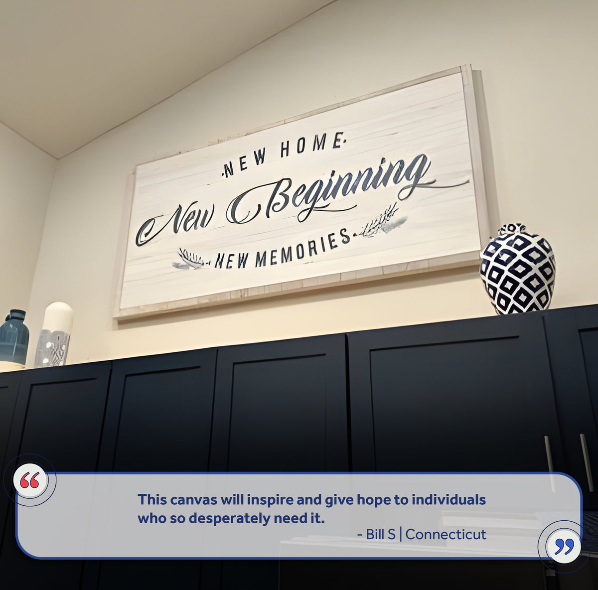 New Home, New Beginning Sign III by Tailored Canvases