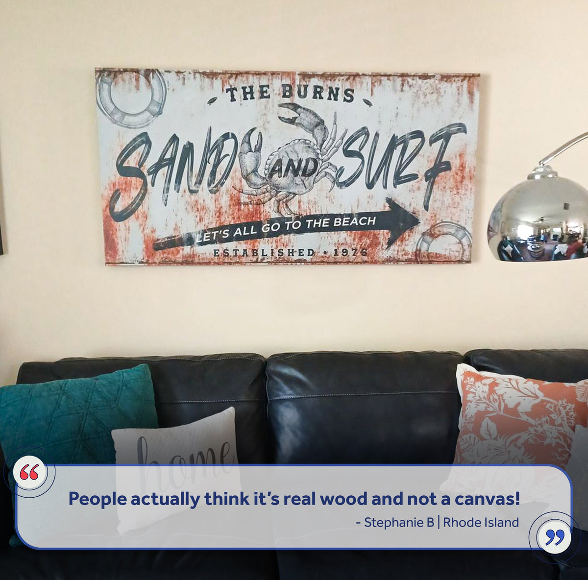 Sand And Surf Sign V by Tailored Canvases