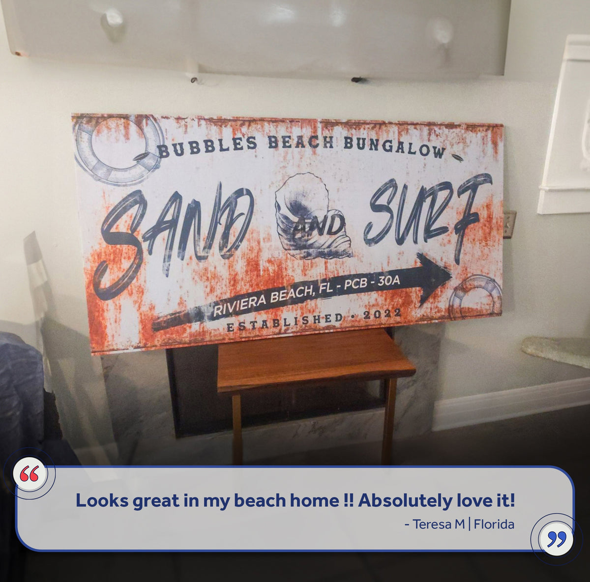 Sand And Surf Sign V by Tailored Canvases