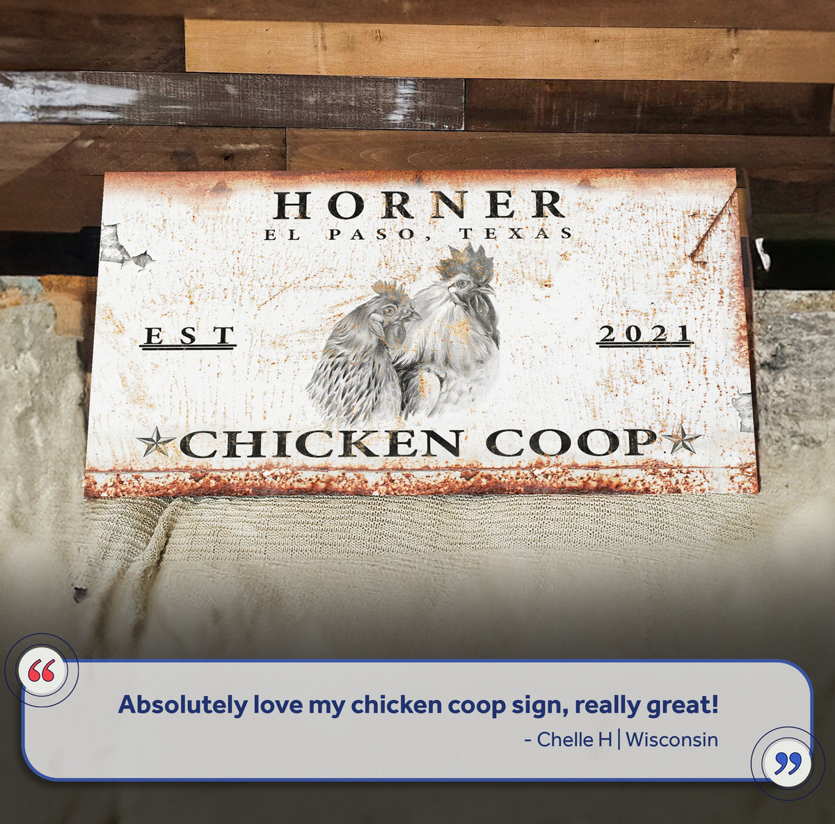 Chicken Coop Sign V by Tailored Canvases