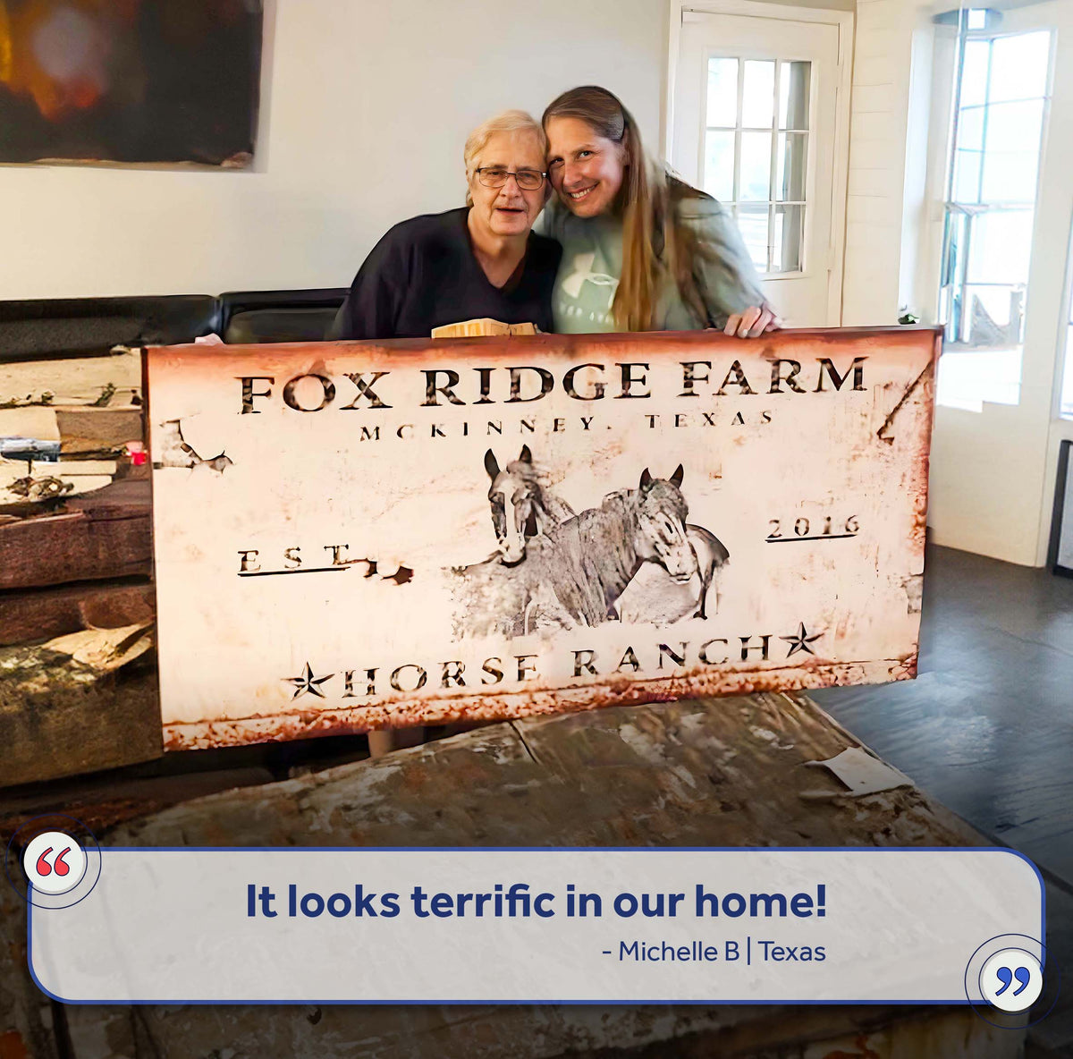 Rustic Horse Ranch Sign III by Tailored Canvases