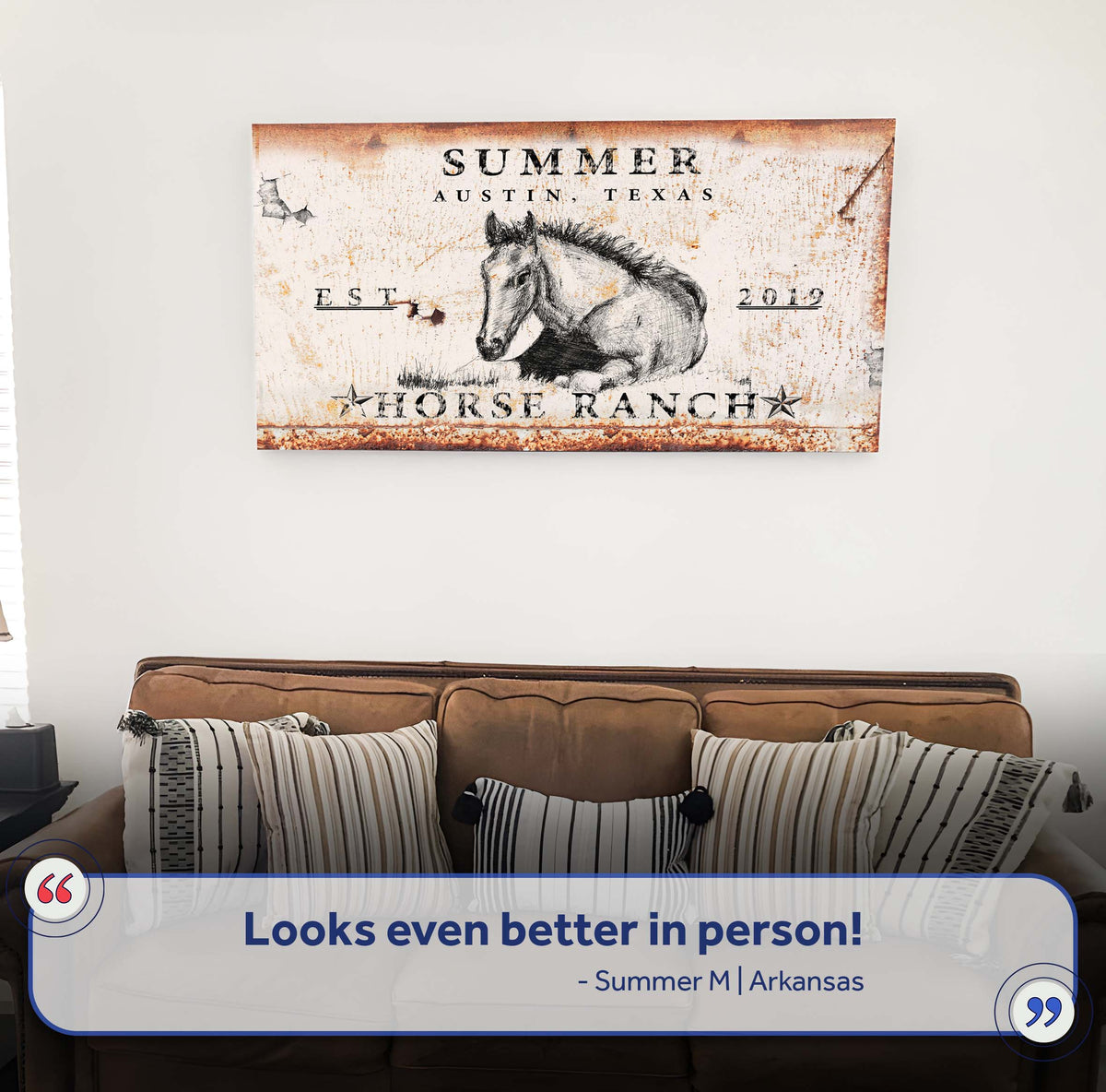 Rustic Horse Ranch Sign IV by Tailored Canvases