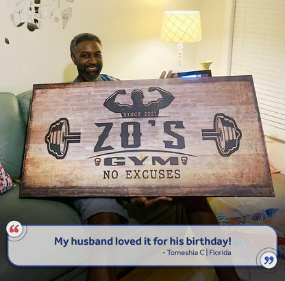 Gym Sign V by Tailored Canvases