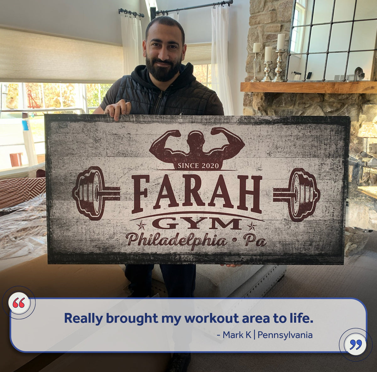 Gym Sign VI by Tailored Canvases