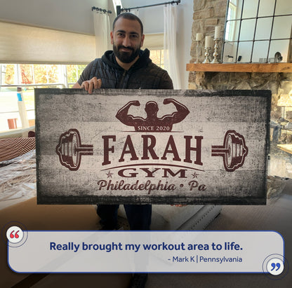 Gym Sign VI by Tailored Canvases