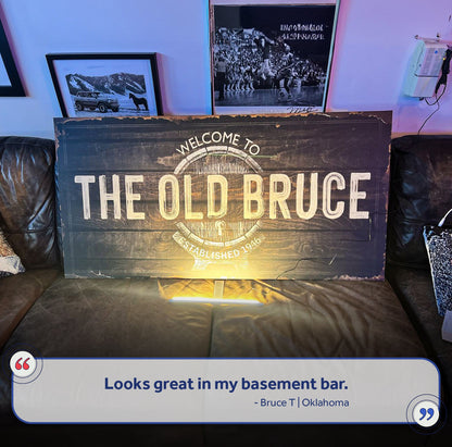 Beer Barrel Bar Sign by Tailored Canvases