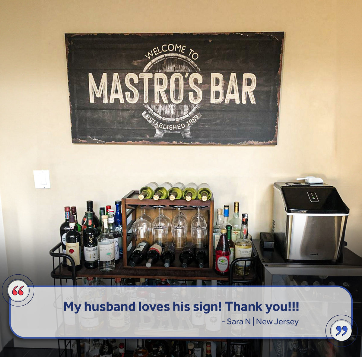 Beer Barrel Bar Sign by Tailored Canvases