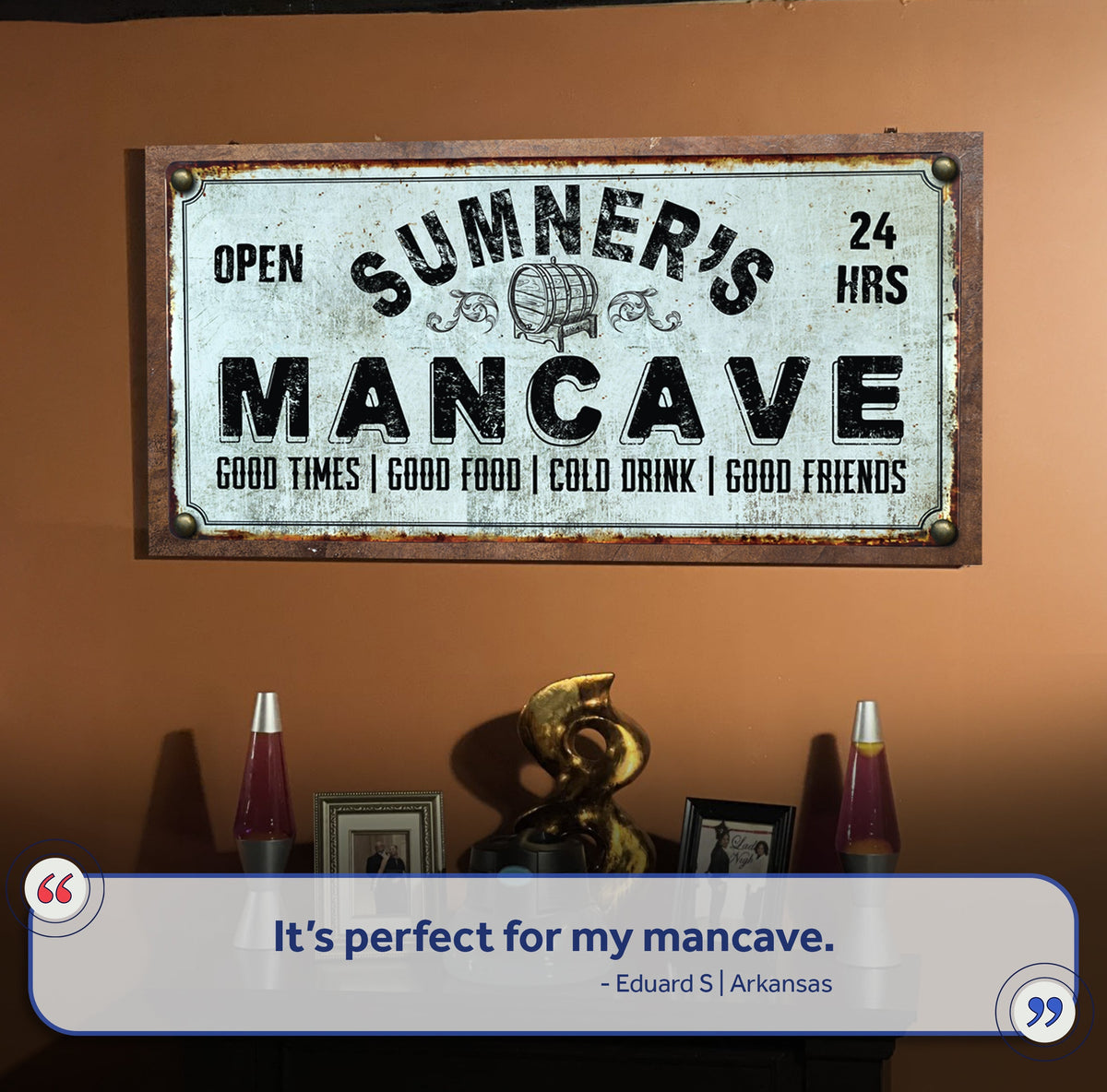 Man Cave Sign by Tailored Canvases