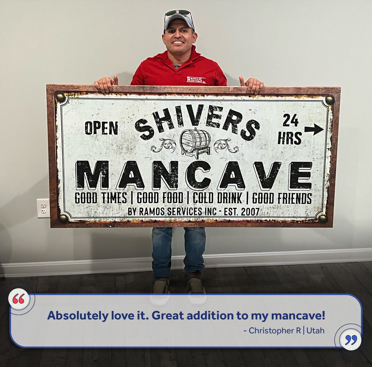 Man Cave Sign by Tailored Canvases