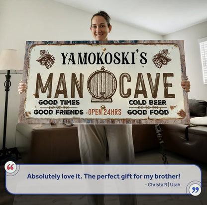 Man Cave Sign III by Tailored Canvases