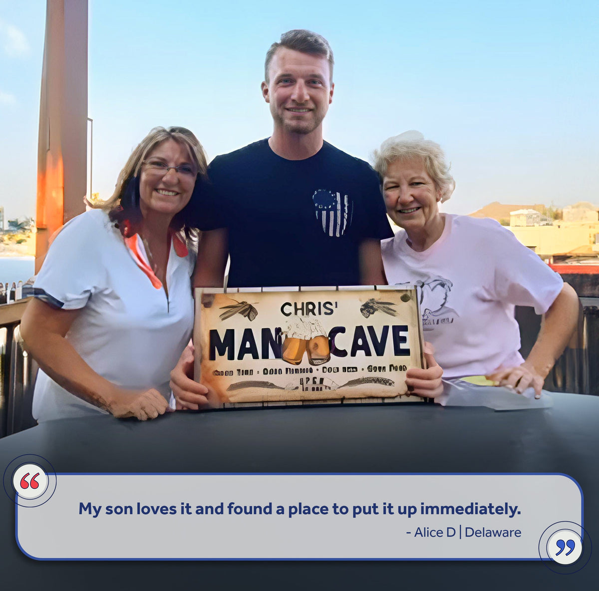 Man Cave Sign IV by Tailored Canvases