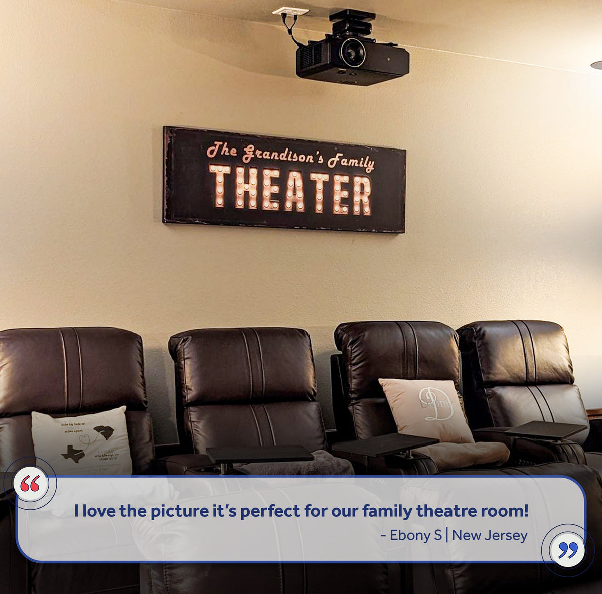 Theater Sign by Tailored Canvases
