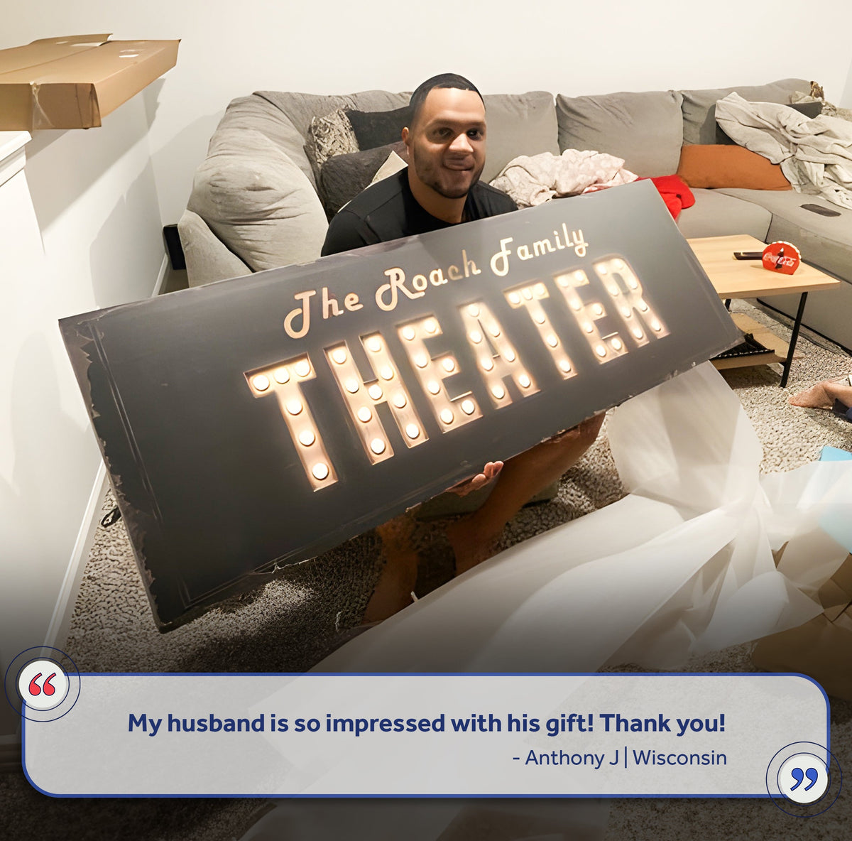 Theater Sign by Tailored Canvases
