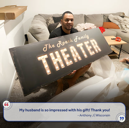 Theater Sign by Tailored Canvases