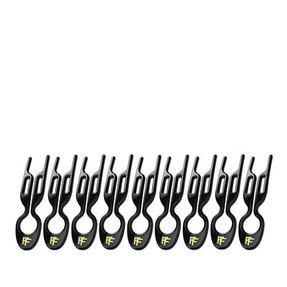 Fiona Franchimon No. 1 Hairpin Black for Secure Hold 9-Pack by Beauty Care Bag
