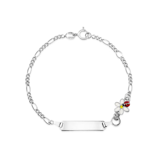 UNICORNJ Sterling Silver 925 Childrens Bracelet with Enamel Charm Italy by Massete