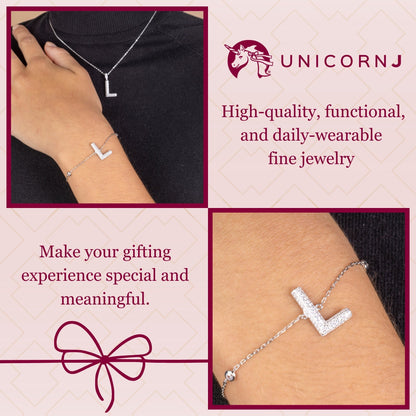 Initial Bracelet in Sterling Silver by Massete