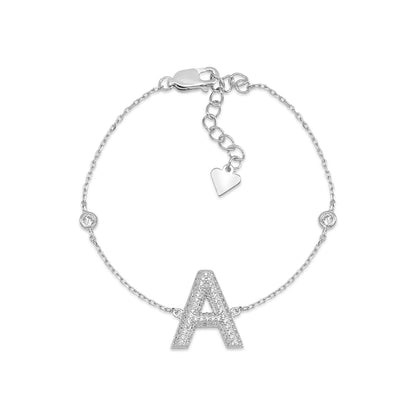 Initial Bracelet in Sterling Silver by Massete