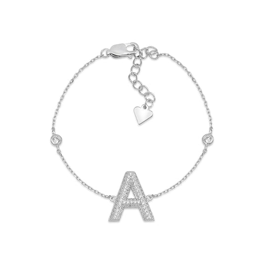 Initial Bracelet in Sterling Silver by Massete