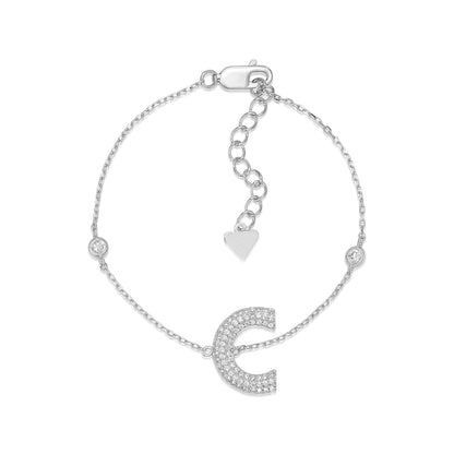 Initial Bracelet in Sterling Silver by Massete
