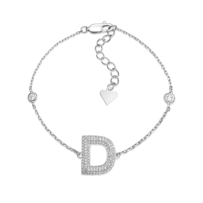 Initial Bracelet in Sterling Silver by Massete