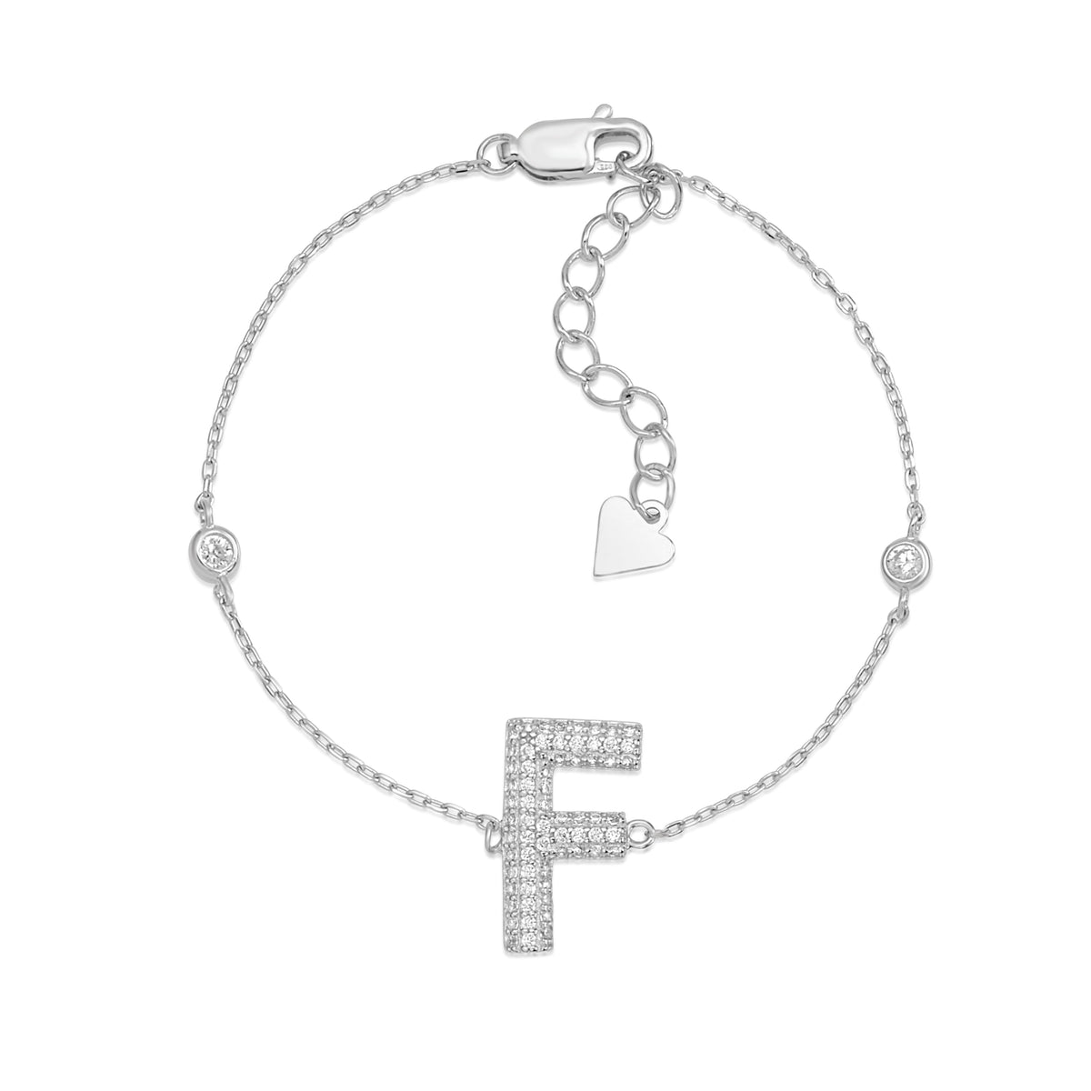 Initial Bracelet in Sterling Silver by Massete