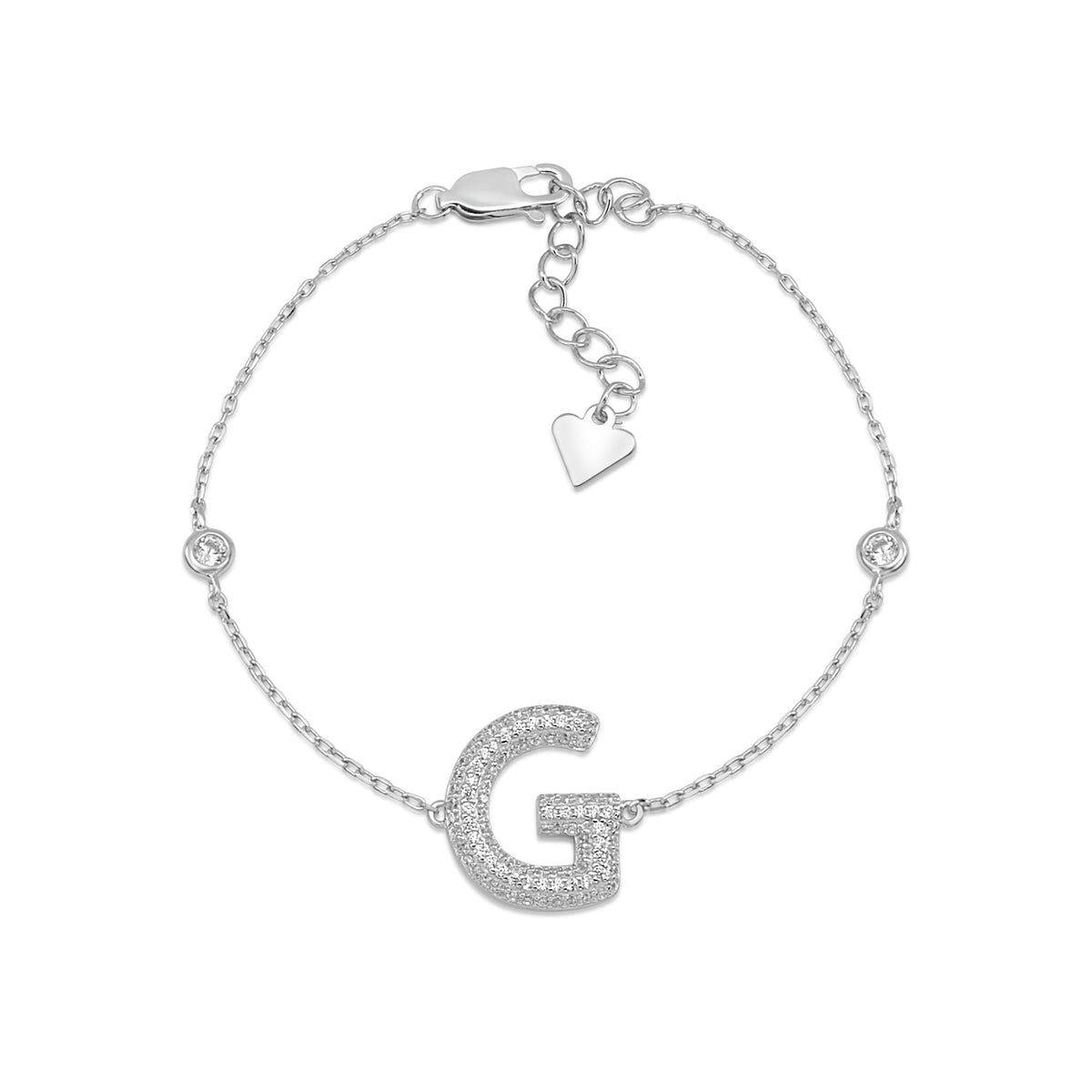 Initial Bracelet in Sterling Silver by Massete