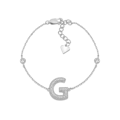 Initial Bracelet in Sterling Silver by Massete