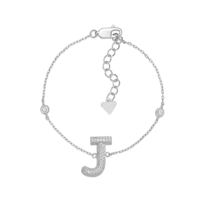 Initial Bracelet in Sterling Silver by Massete