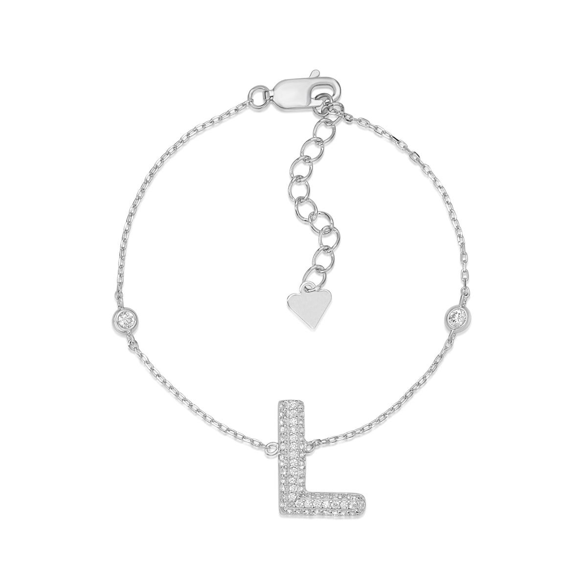 Initial Bracelet in Sterling Silver by Massete