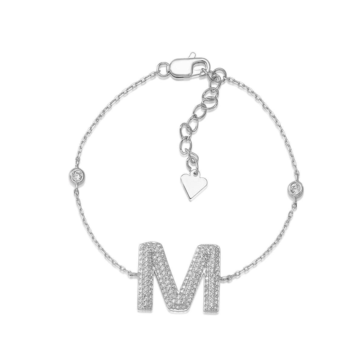 Initial Bracelet in Sterling Silver by Massete