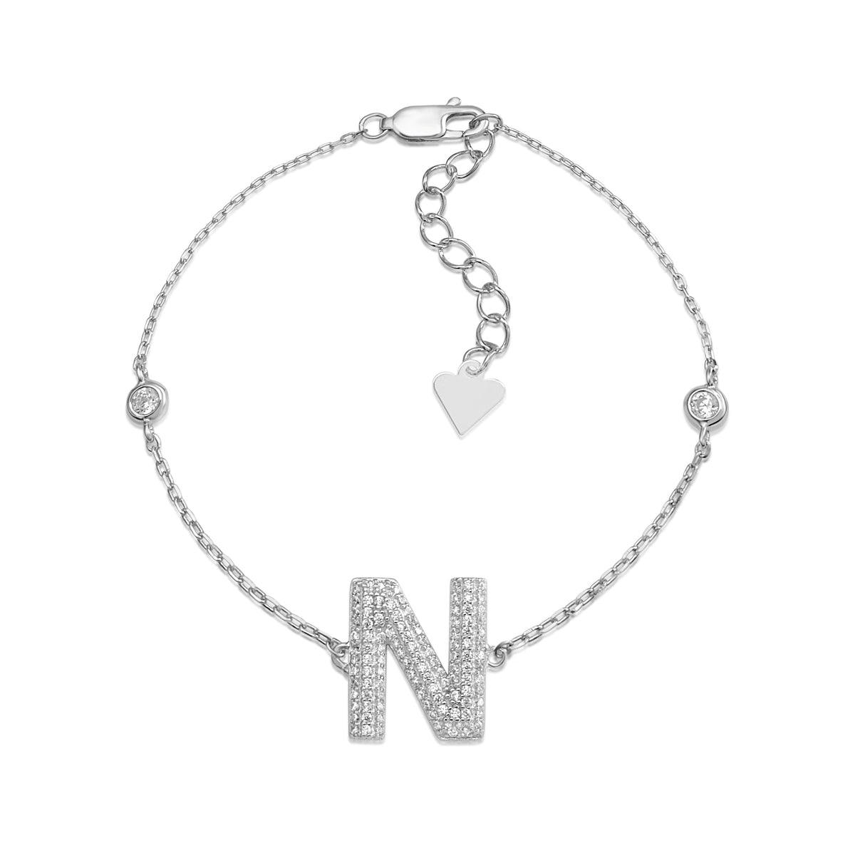 Initial Bracelet in Sterling Silver by Massete
