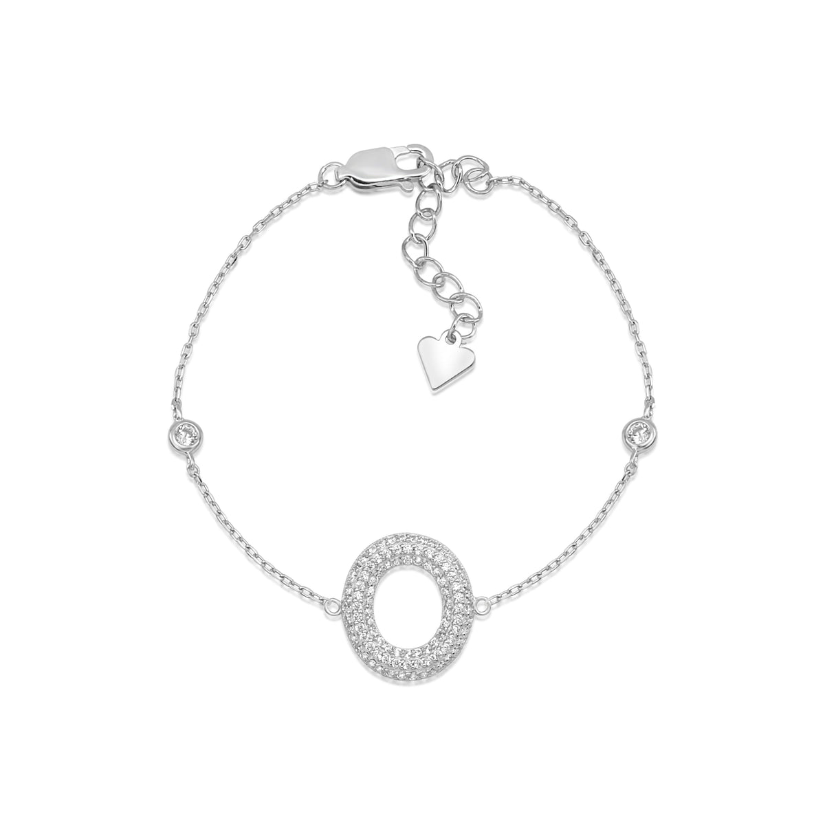 Initial Bracelet in Sterling Silver by Massete