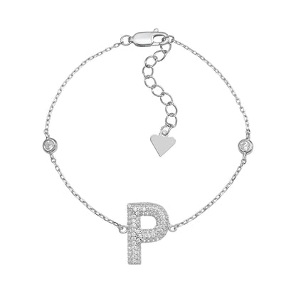 Initial Bracelet in Sterling Silver by Massete