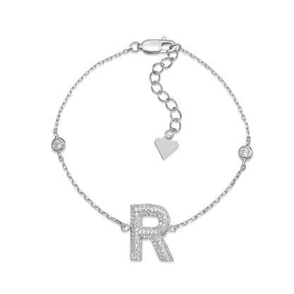 Initial Bracelet in Sterling Silver by Massete
