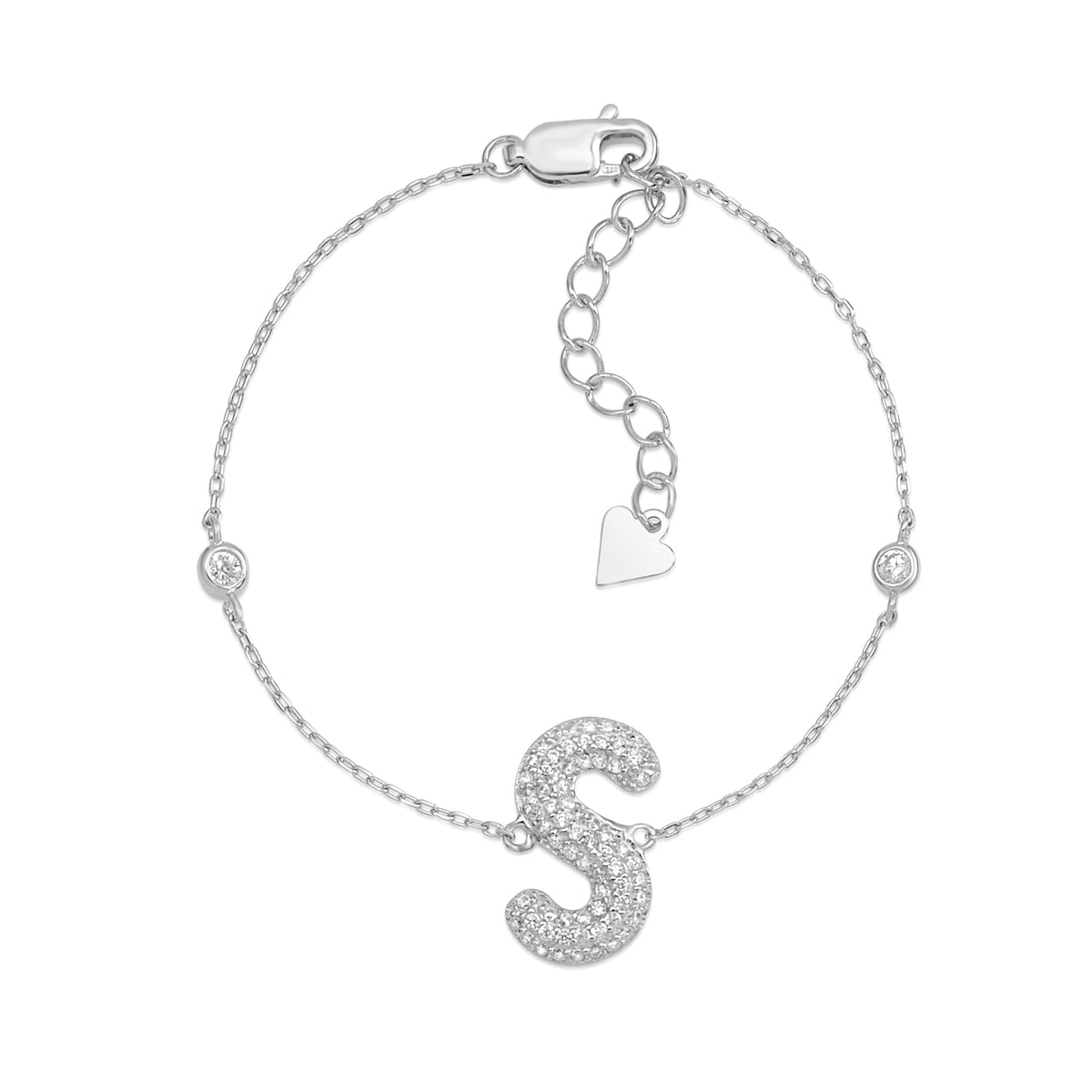 Initial Bracelet in Sterling Silver by Massete
