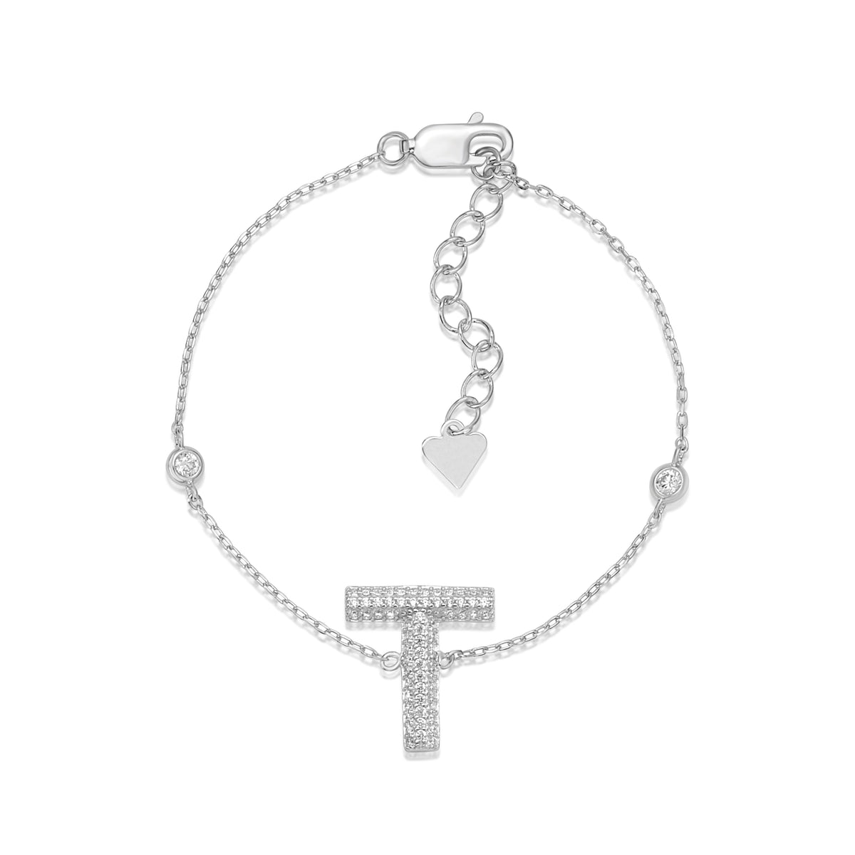 Initial Bracelet in Sterling Silver by Massete