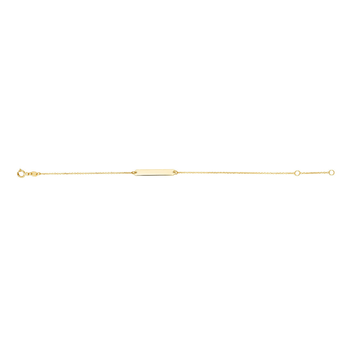 14k yellow gold bar ID bracelet, Unicornj, view 5