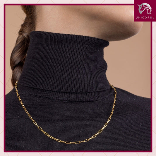 Paperclip Chain Sterling Silver for Women and Girls Made in Italy by Massete