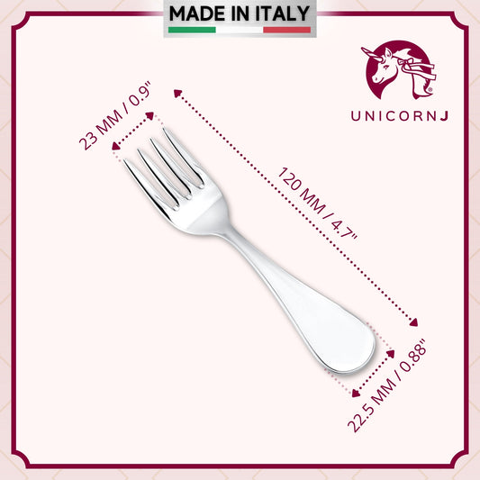 Sterling Silver Baby Fork Personalized Engravable Keepsake | Plain Modern Design by Massete