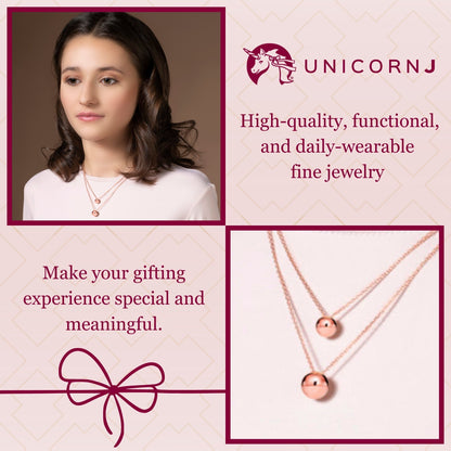 Sterling Silver High Polished Double Layer Ball Necklace Pendant on Cable Chain 19" by Massete