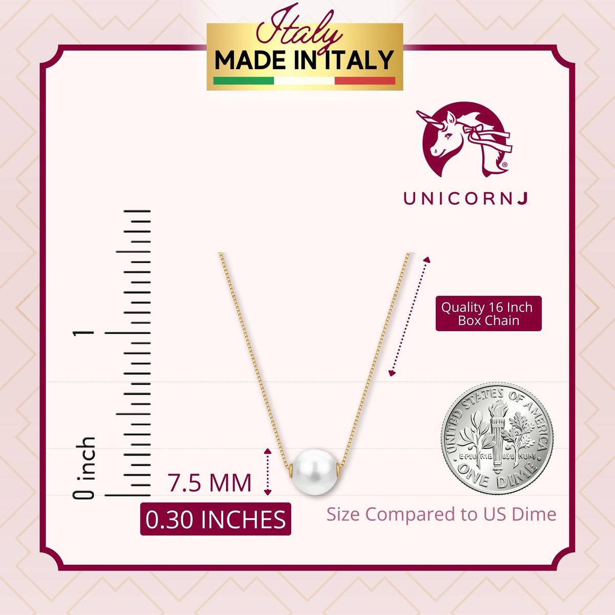 14k yellow gold floating freshwater pearl necklace by Unicornj, view 7